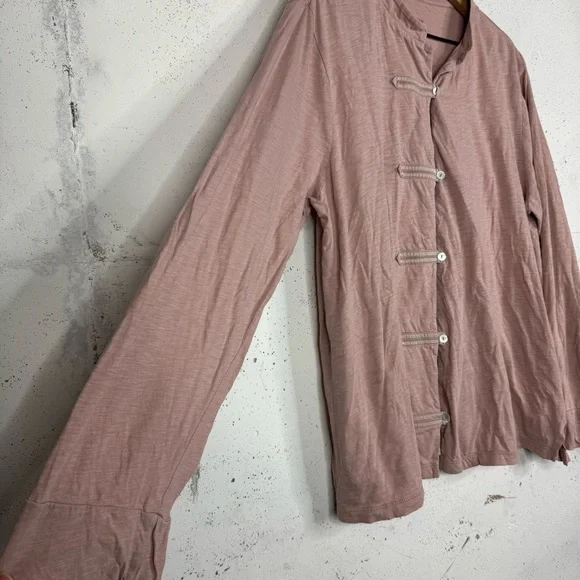 Eileen Fisher Garnet Hill Pink Cotton Silk Sleepwear Top Size Large - Picture 4 of 8